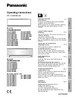 Panasonic CU-3RE18SBE Operating Instructions Manual preview