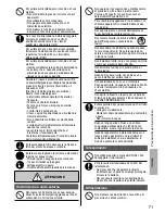 Предварительный просмотр 71 страницы Panasonic CU-3RE18SBE Operating Instructions Manual