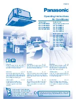 Panasonic CU-4E27CBPG Operating Instructions Manual preview