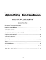 Предварительный просмотр 2 страницы Panasonic CW-A200SR Operating Instructions Manual