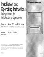 Panasonic CW-C140NU Installation And Operating Instructions Manual предпросмотр