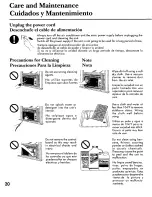 Preview for 20 page of Panasonic CW-C141NU Installation And Operating Instructions Manual