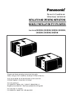 Предварительный просмотр 1 страницы Panasonic CW-C83GU Installation And Operating Instructions Manual