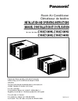 Preview for 1 page of Panasonic CW-XC104HK Installation And Operating Instructions Manual