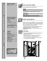 Preview for 2 page of Panasonic CW-XC104HK Installation And Operating Instructions Manual