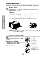 Preview for 8 page of Panasonic CW-XC104HK Installation And Operating Instructions Manual