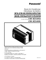 Предварительный просмотр 1 страницы Panasonic CW-XC54HK Installation And Operating Instructions Manual