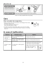 Предварительный просмотр 4 страницы Panasonic CWFE14CM Owner'S Manual