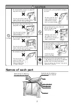 Preview for 2 page of Panasonic CWFE14ECM Owner'S Manual