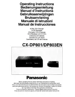 Panasonic CX-DP801 Operating Instructions Manual предпросмотр