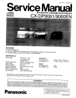 Preview for 1 page of Panasonic CX-DP9060EN Service Manual