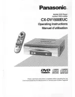 Preview for 1 page of Panasonic CX-DV1500 Operating Manual