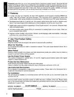 Preview for 2 page of Panasonic CX-DV1500 Operating Manual