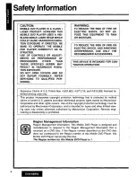 Preview for 4 page of Panasonic CX-DV1500 Operating Manual