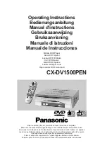 Panasonic CX-DV1500PEN Operating Instructions Manual preview