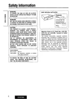 Preview for 2 page of Panasonic CX-DV7000U Operating Instructions Manual