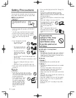 Предварительный просмотр 4 страницы Panasonic CX600H series Operating Instructions Manual