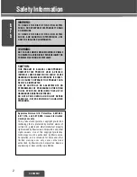 Preview for 2 page of Panasonic CXD3000U - CAR DVD PLAYER Operating Instructions Manual