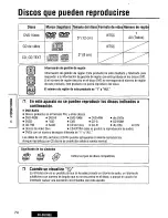 Предварительный просмотр 74 страницы Panasonic CXDV700U - CAR DVD PLAYER Operating Instructions Manual