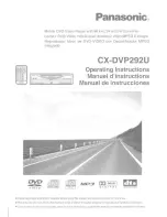 Panasonic CXDVP292U - CAR DVD PLAYER Operating Instructions Manual preview