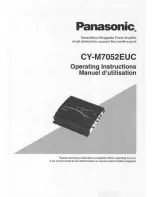 Panasonic CY-M7052 Operating Operating Instructions Manual preview