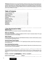 Предварительный просмотр 2 страницы Panasonic CY-M7052 Operating Operating Instructions Manual