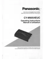 Panasonic CY-M9054 Operating Operating Instructions Manual preview