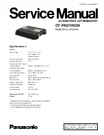 Preview for 1 page of Panasonic CY-PAD1003N Service Manual