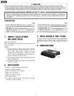 Preview for 2 page of Panasonic CY-PAD1003N Service Manual