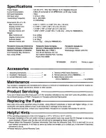 Preview for 3 page of Panasonic CY-RM850 Operating Manual