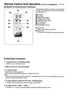 Предварительный просмотр 7 страницы Panasonic CY-RM850 Operating Manual