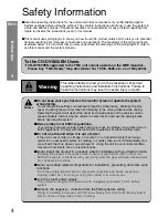 Preview for 4 page of Panasonic CY-TM100N Operating Instructions Manual