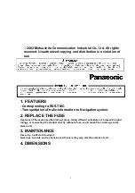 Preview for 2 page of Panasonic CY-TM100N Service Manual