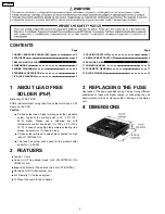 Предварительный просмотр 2 страницы Panasonic CY-TUN153U Service Manual