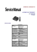 Preview for 1 page of Panasonic CY-TUP153N Service Manual