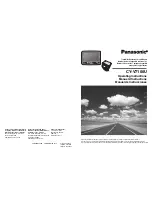 Preview for 1 page of Panasonic CY-V7100U Operating Instructions
