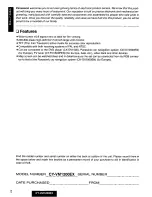 Preview for 2 page of Panasonic CY-VM1200EX User Manual