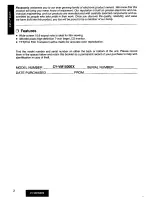 Предварительный просмотр 2 страницы Panasonic CY-VM1500 Operating Instructions Manual