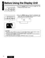 Предварительный просмотр 10 страницы Panasonic CY-VM1500 Operating Instructions Manual