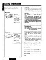 Предварительный просмотр 2 страницы Panasonic CY-VMC7000U Operating Manual