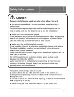 Preview for 8 page of Panasonic CY-VRP110T1 Operating Instructions Manual