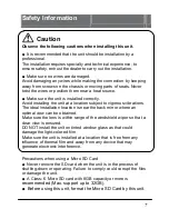 Preview for 8 page of Panasonic CY-VRP112T1 Operating Instructions Manual