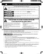 Preview for 3 page of Panasonic CYCLONIC INVERTER NN-SN76LS Owner'S Manual