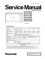 Panasonic Cyclonic Inverter NN-ST765S Service Manual предпросмотр