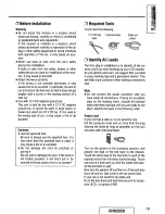 Preview for 19 page of Panasonic CYVM5800U - 5.8" CLR MONITOR/DVD Operating Instructions Manual