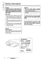 Preview for 2 page of Panasonic CYVMX6800U - 6.8" CLR MONITOR/DVD Operating Instructions Manual