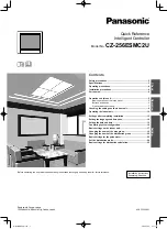 Предварительный просмотр 1 страницы Panasonic CZ-256ESMC2U Quick Reference