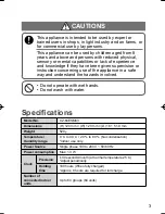 Preview for 3 page of Panasonic CZ-64ESMC3 Quick Reference