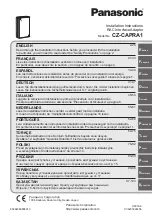 Panasonic CZ-CAPRA1 Installation Instructions Manual preview