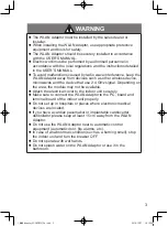 Preview for 3 page of Panasonic CZ-CAPWFC1 User Manual